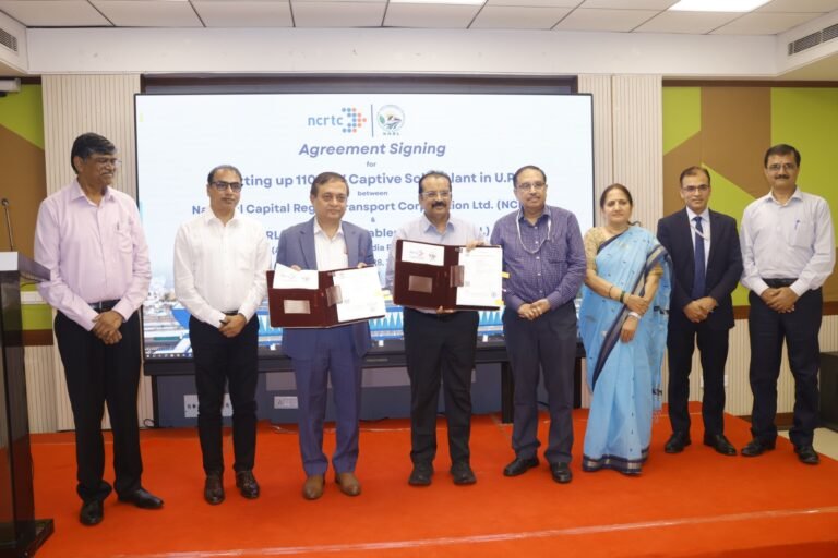 नमो भारत कॉरिडोर पर 110 मेगा वॉट के कैप्टिव सोलर प्लांट से होगी बिजली आपूर्ति कॉरिडोर की 60% बिजली आवश्यकता पूरी करेगी परियोजना